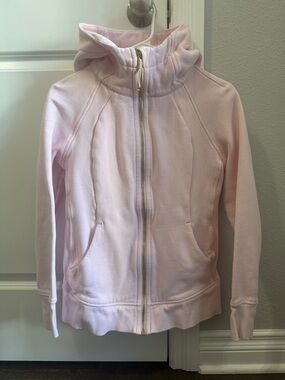 Women 8 lululemon zip scuba hoodie strawberry milkshake and gold